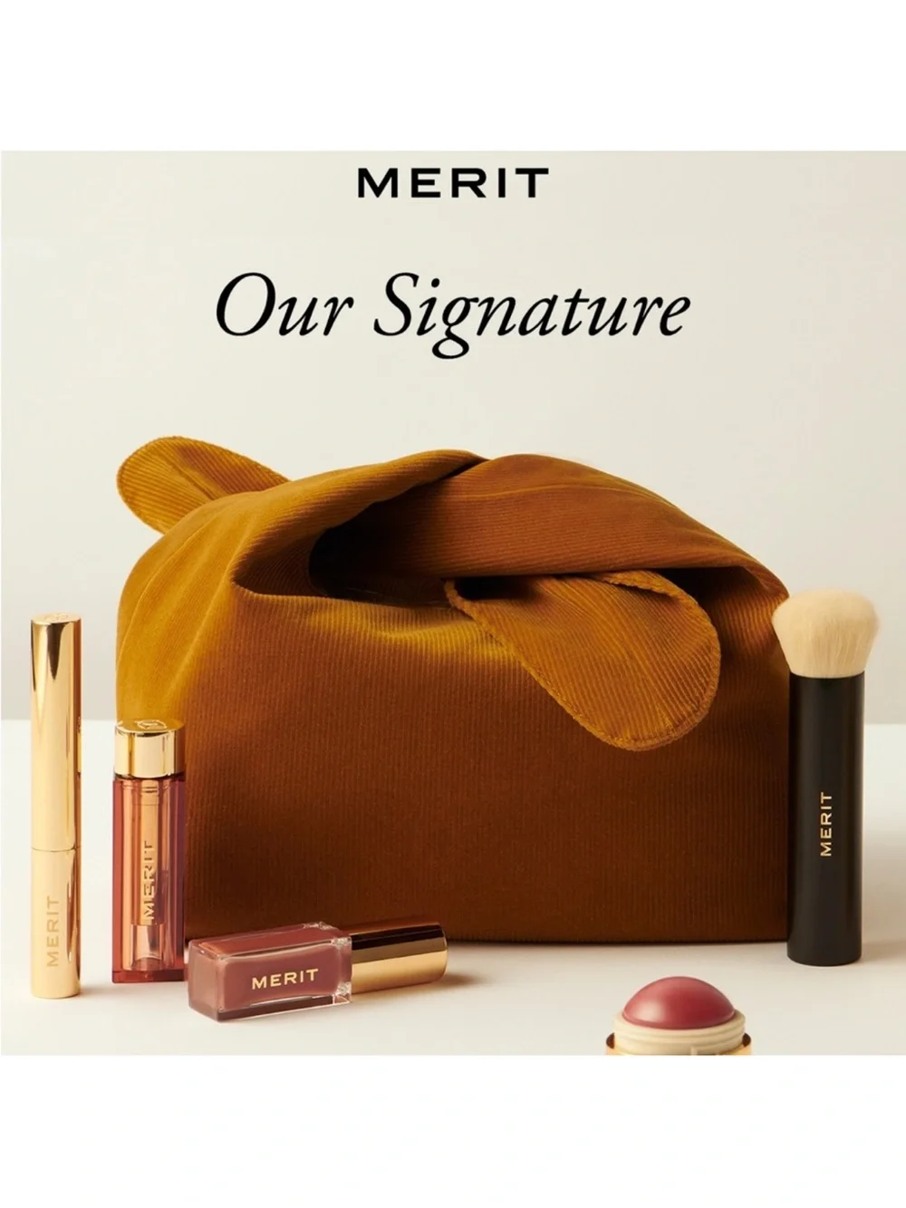 Merit Signature Makeup Bag NWT